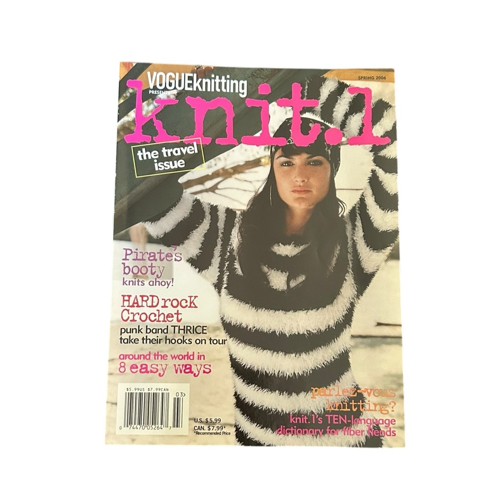VTG Y2K Vogue Knitting Knit.1 Magazine Spring 2006 Travel Issue Pirate Goth Rock